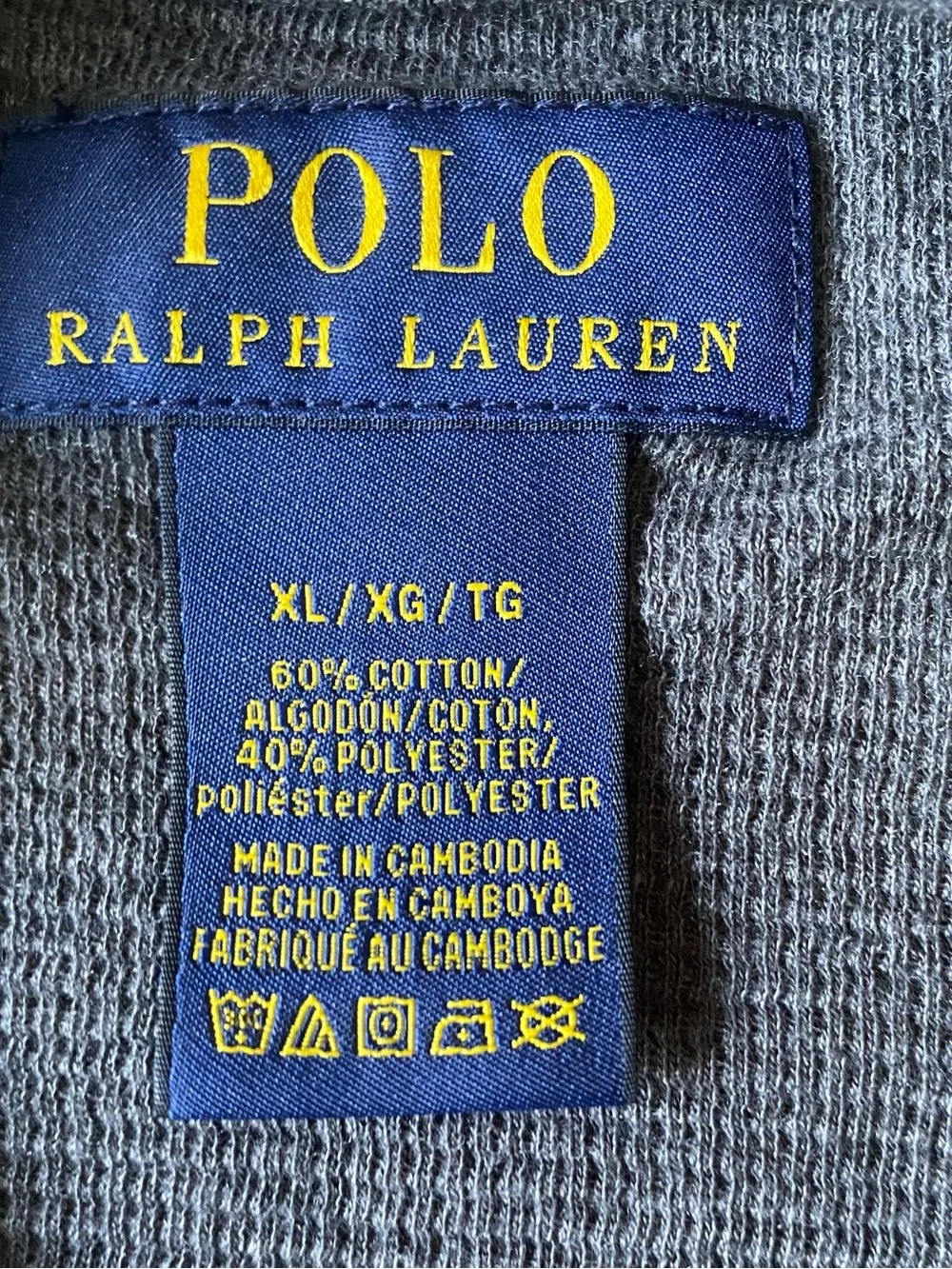 Polo by Ralph Lauren Men's Long-Sleeve Crewneck Shirt - Charcoal